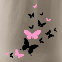 Motýle ružovo čierni