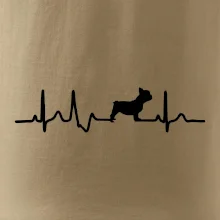 EKG Francouzský buldoček z boku EKG Francouzský buldoček z boku