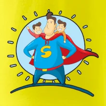 Otec superman - chlapec a chlapec Otec superman - chlapec a chlapec