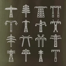 Typy stožiarov vysokého napätia