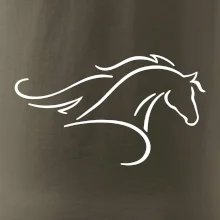 Kôň - bežiaci silueta hlavy