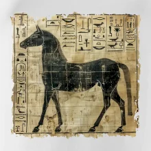 Egyptské hieroglyfy kôň Egyptské hieroglyfy kôň