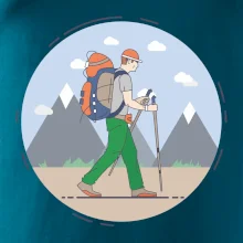 Farebný párový motív na hory