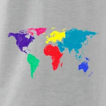 Svetové kontinenty bez názvov - farebné