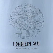 Lomnický štít - vrstevnice v kruhu
