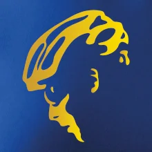 Hlava cyklista zlatá Hlava cyklista zlatá