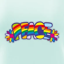 Peace nápis dúhový
