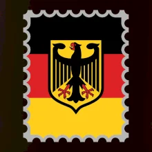 Nemecká známka - vlajka