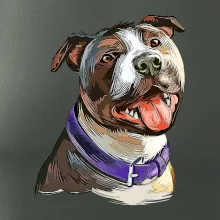 Americký stafordšírsky teriér kreslený