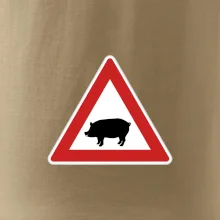 Dopravná značka - Pozor prasa domáca
