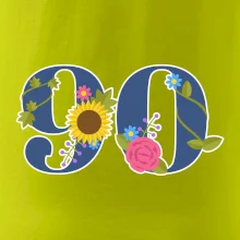 Kvetinové číslo kreslené - 90