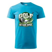Golfová palica s loptičkou eat sleep repeat