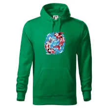 Yin & Yang Koi kapor - červený