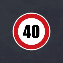 Dopravná značka - obmedzenie rýchlosti 40 Dopravná značka - obmedzenie rýchlosti 40