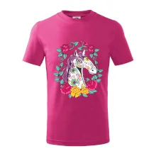 Kôň farebný s kvetinami