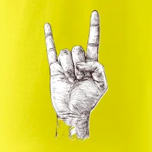 Rocková ruka kreslená