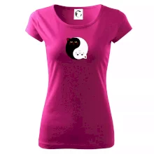 Mačky jin jang farebné