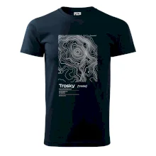 Trosky - vrstevnice v obdĺžniku