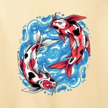 Yin & Yang Koi kapor - červený