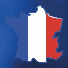 Francúzska vlajka mapa obrys Francúzska vlajka mapa obrys