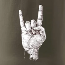 Rocková ruka kreslená