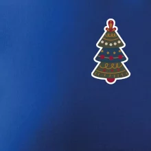 Folklór na prsníku vianočný stromček