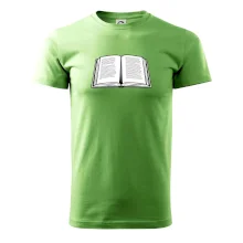 Kniha čiernobiela otvorená s textom