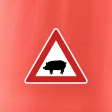 Dopravná značka - Pozor prasa domáca