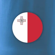 Vlajka Malta okrúhla veľká