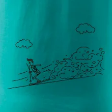 Kreslený lyžiar na horách