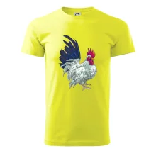 Kohút kreslený biely