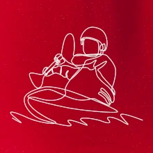 Kajak na vode jedným ťahom