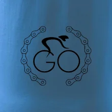 Logo cyklistu a reťaz