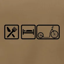 Eat sleep kolobežka veľké a malé koleso