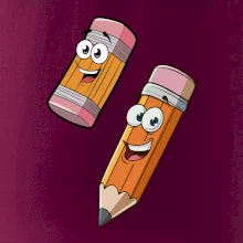 Parové tričko - Ceruzka a guma