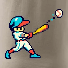 Baseballový hráč pixel art