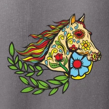 Kôň farebný s listami