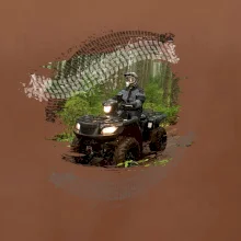 ATV štvorkolka v lese