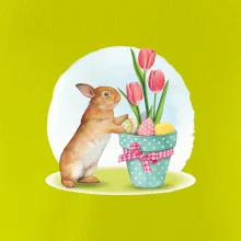 Veľkonočný zajačik tulipány Veľkonočný zajačik tulipány