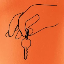 Kľúče a ruka jedným ťahom