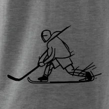 Kreslený hokejista tučnou fixkou Kreslený hokejista tučnou fixkou