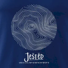 Ještěd - vrstevnice v kruhu