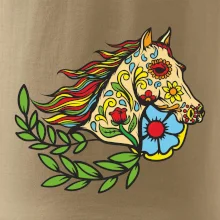 Kôň farebný s listami