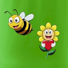 Parové tričko - Včela a kvetina