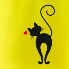 Zamilovaná mačka zozadu