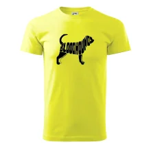 Bloodhound nápis v tele