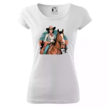 Cowgirl vintage na koni