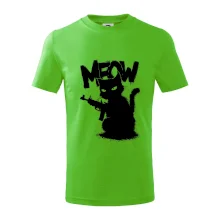 Meow mačka so zbraňou