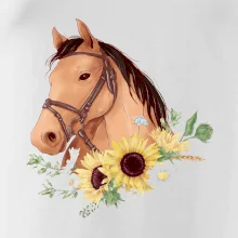 Hlava koňa a slnečnice