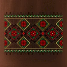 Ukrajinský vzor - Červeno Zelený